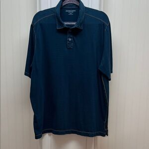 Johnston & Murphy Deep Navy Short-Sleeve Polo